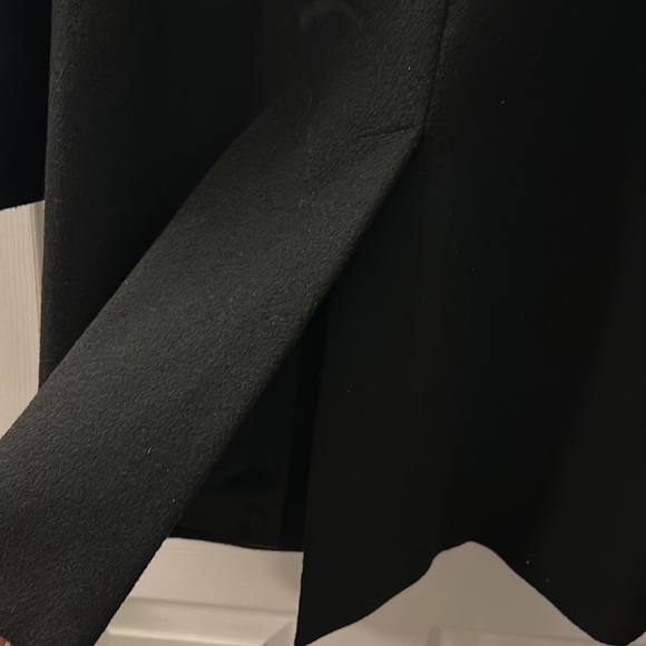 Like New!  Tall Black Loft Wool Belted High Neck Coat - Picture 9 of 9